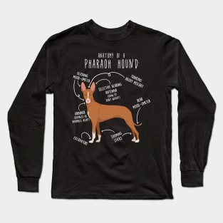 Pharaoh Hound Dog Anatomy Long Sleeve T-Shirt